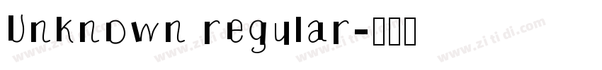 Unknown regular字体转换